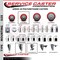 Service Caster 3.5'' SS Red Poly Swivel 1-1/8'' Expanding Stem Caster with Brake SCC-SSEX20S3514-PPUB-RED-TLB-118 - alternate 2